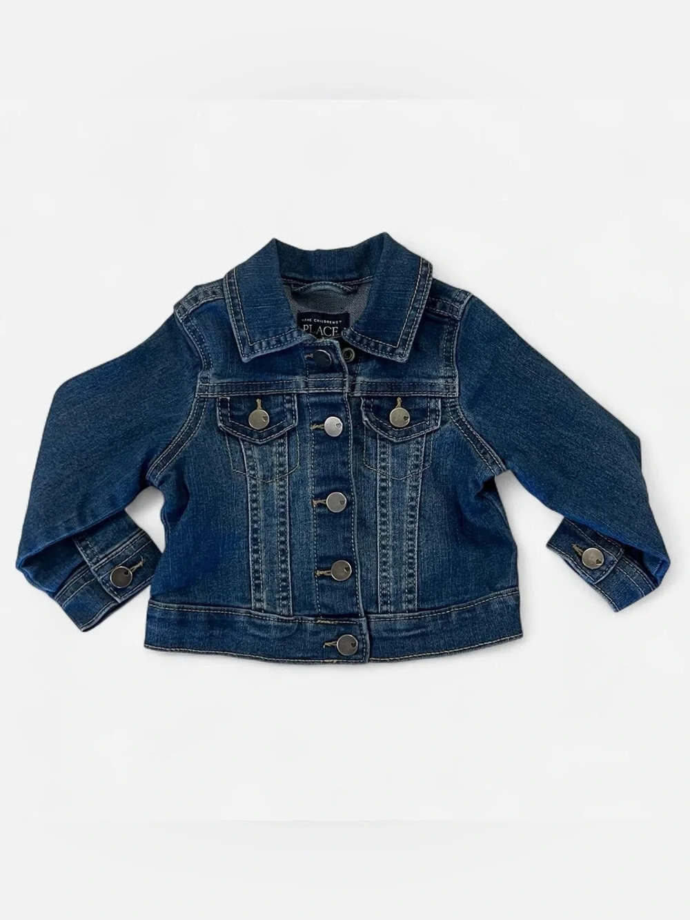 The Children's Place Medium Wash Denim Toddler Girl’s Jacket